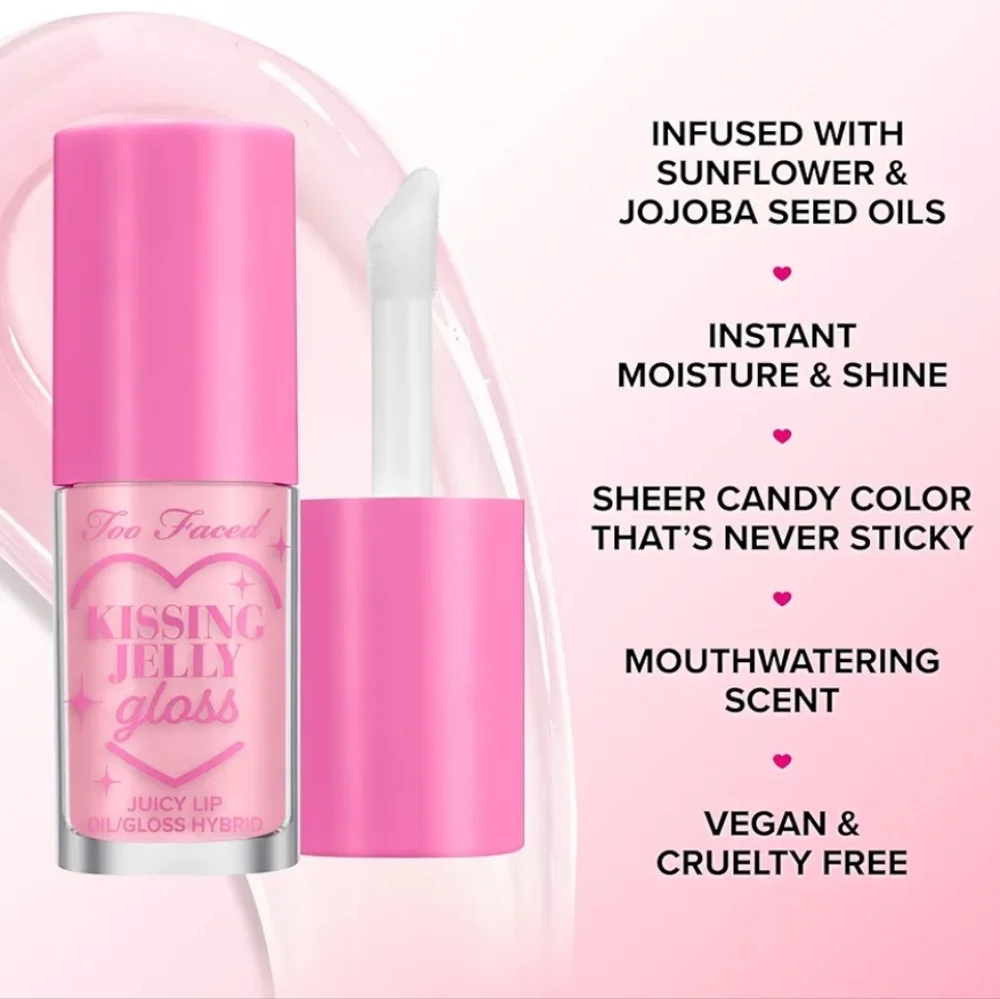 🔴 TOO FACED Kissing Jelly Gloss - Pink Sherbet
